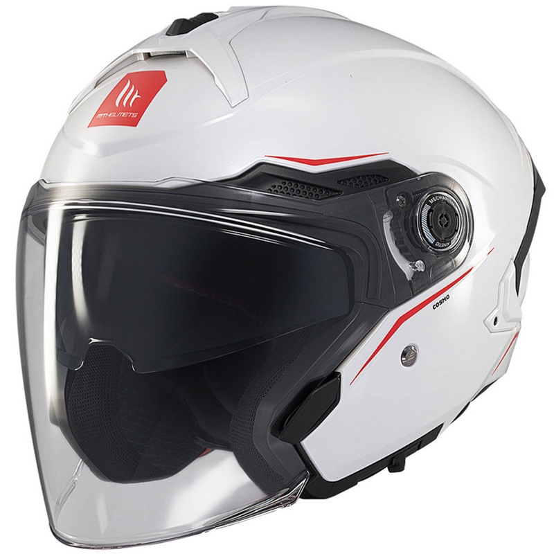 Casco abierto MT Cosmo SV blanco brillante