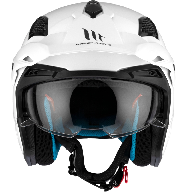 Casco de moto de trial abierto MT District SV Blanco sólido