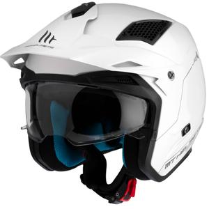 Casco de moto de trial abierto MT District SV Blanco sólido