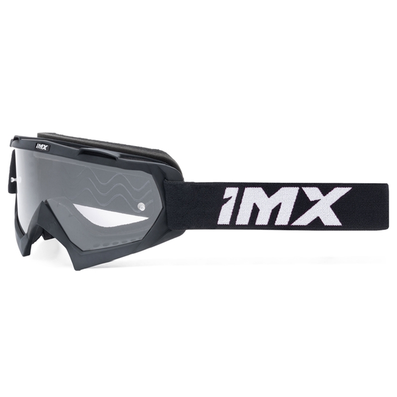 Gafas de motocross iMX Mud negras con plexiglás transparente