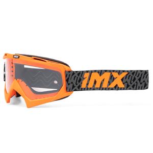 Gafas de motocross iMX Mud naranja-gris-naranja con plexiglás transparente
