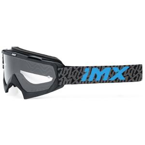 Gafas de motocross iMX Mud negro-gris-azul con plexiglás transparente