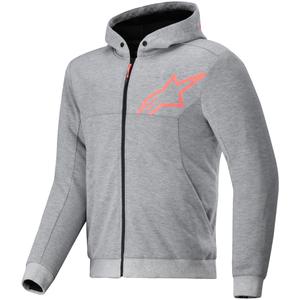 Sudadera de moto Alpinestars Chrome V2 Sport gris-naranja