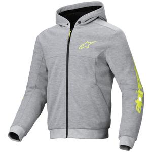 Sudadera de moto Alpinestars Chrome V2 Sport gris-amarilla