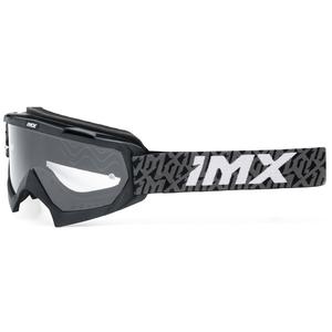 Gafas de motocross iMX Mud negro-gris-blanco con plexiglás transparente