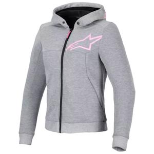 Chaqueta de moto para mujer Alpinestars Stella Chrome V2 Sport gris-rosa