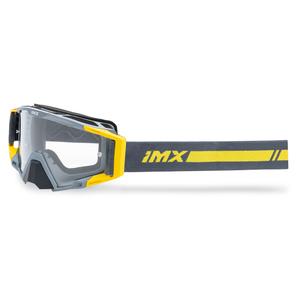 Gafas de motocross iMX Gris arena-amarillo fluo con plexiglás de iridio