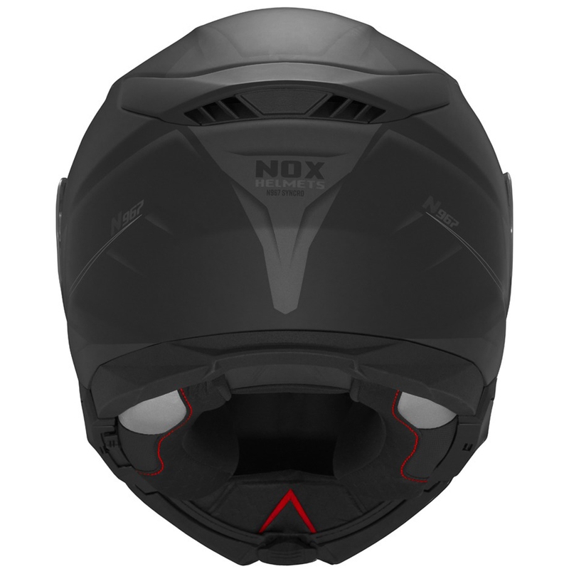 Casco de moto abatible NOX N967 Synchro negro mate-gris