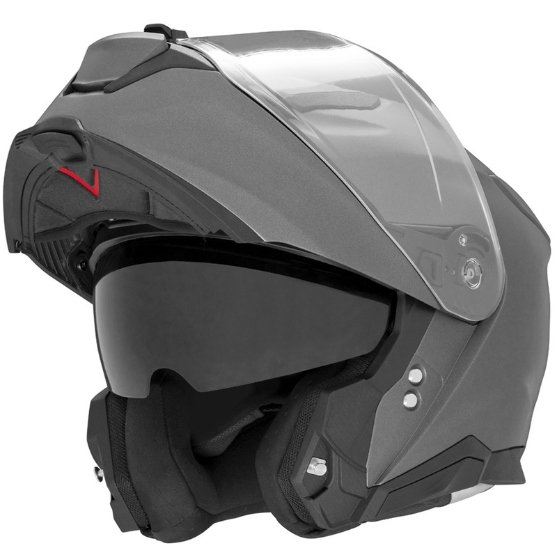 Casco de moto abatible NOX N967 titanio