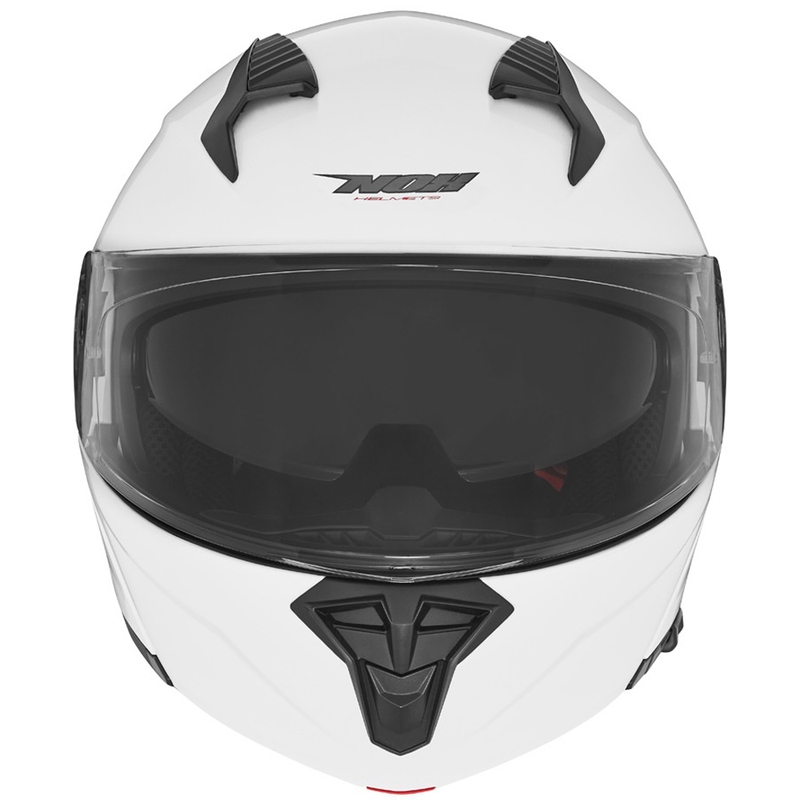 Casco de moto abatible NOX N968 blanco perla