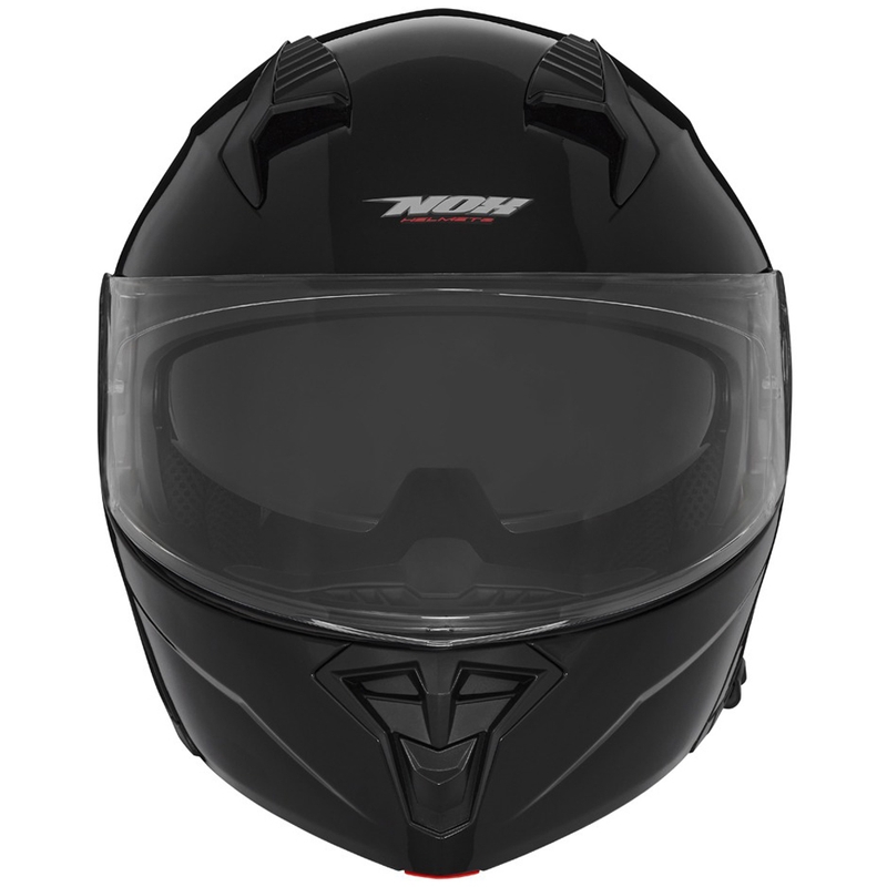 Casco de moto abatible NOX N968 negro brillante