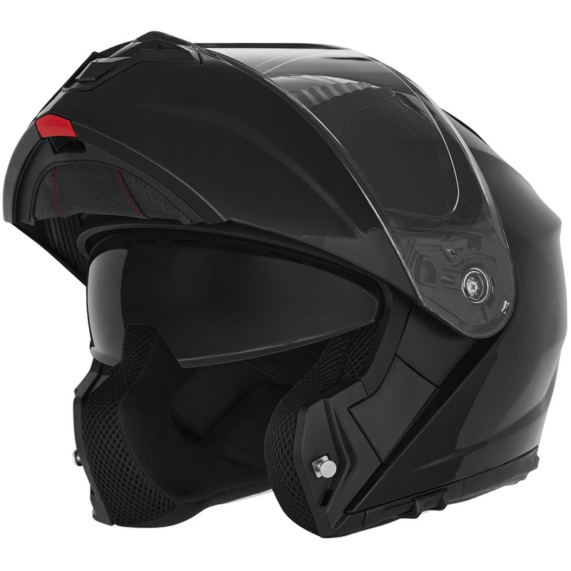 Casco de moto abatible NOX N968 negro brillante