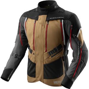 Chaqueta de moto Rebelhorn Hardy 3.0 beige-gris-rojo