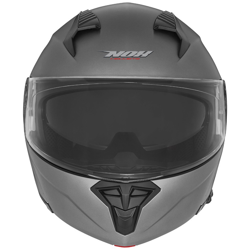 Casco de moto abatible NOX N968 titanio