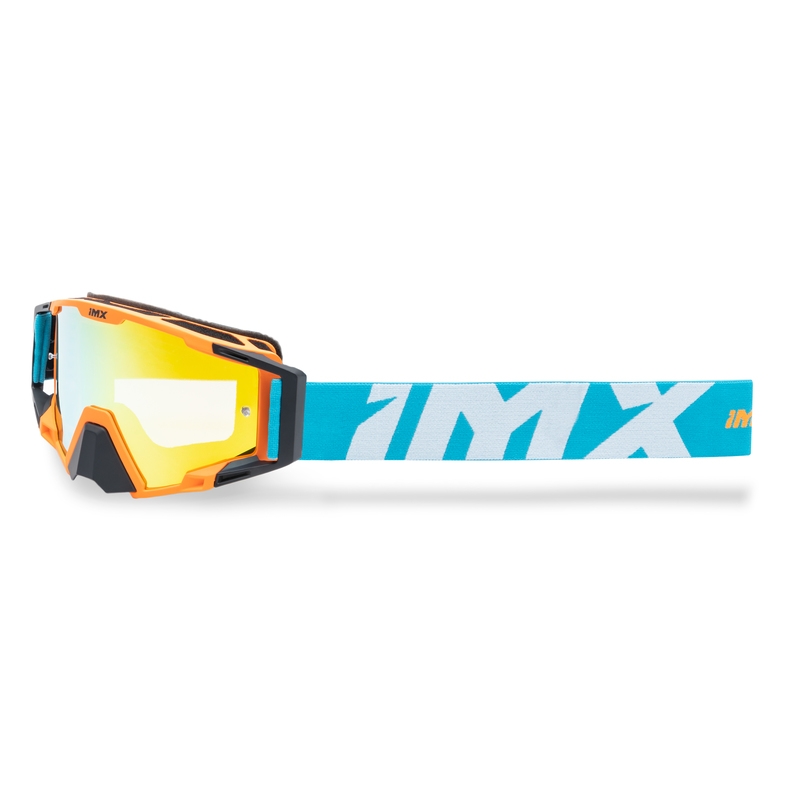 Gafas de motocross iMX Sand naranja-azul-blanco con plexiglás de iridio