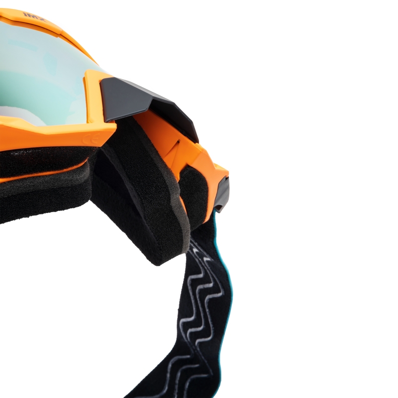 Gafas de motocross iMX Sand naranja-azul-blanco con plexiglás de iridio