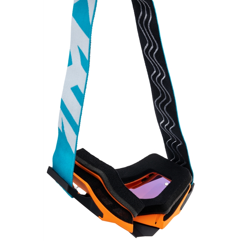 Gafas de motocross iMX Sand naranja-azul-blanco con plexiglás de iridio