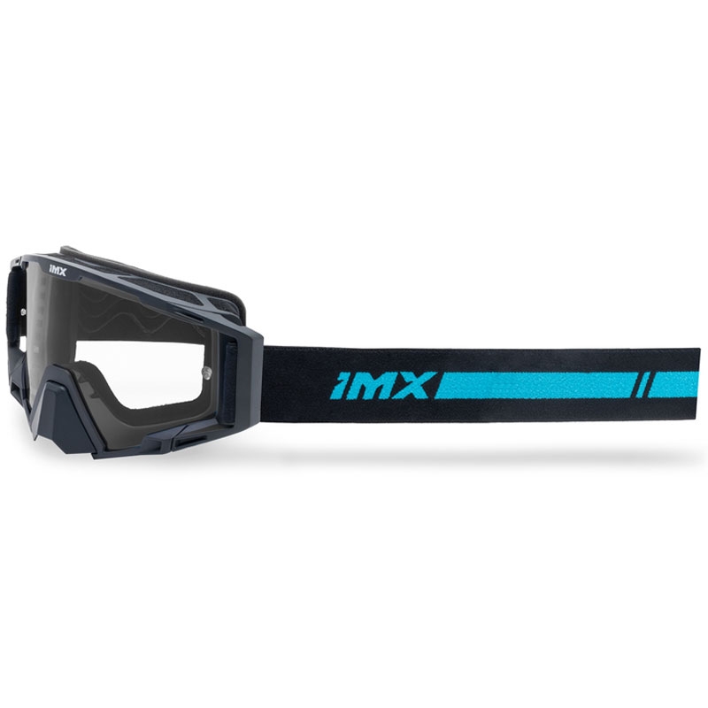 Gafas de motocross iMX Sand negro-azul con plexiglás azul iridio