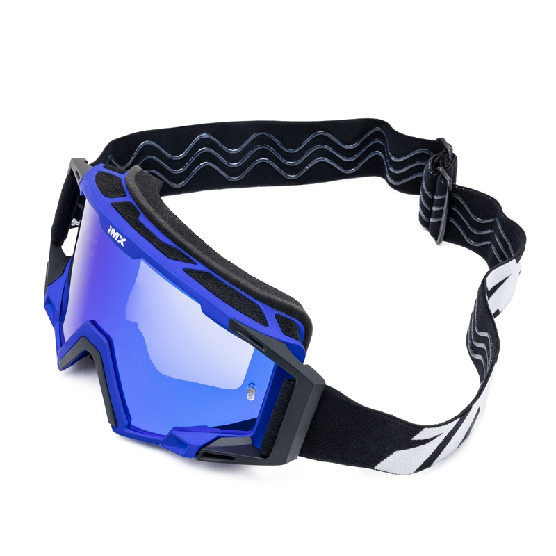 Gafas de motocross iMX Sand negro-azul con plexiglás de iridio