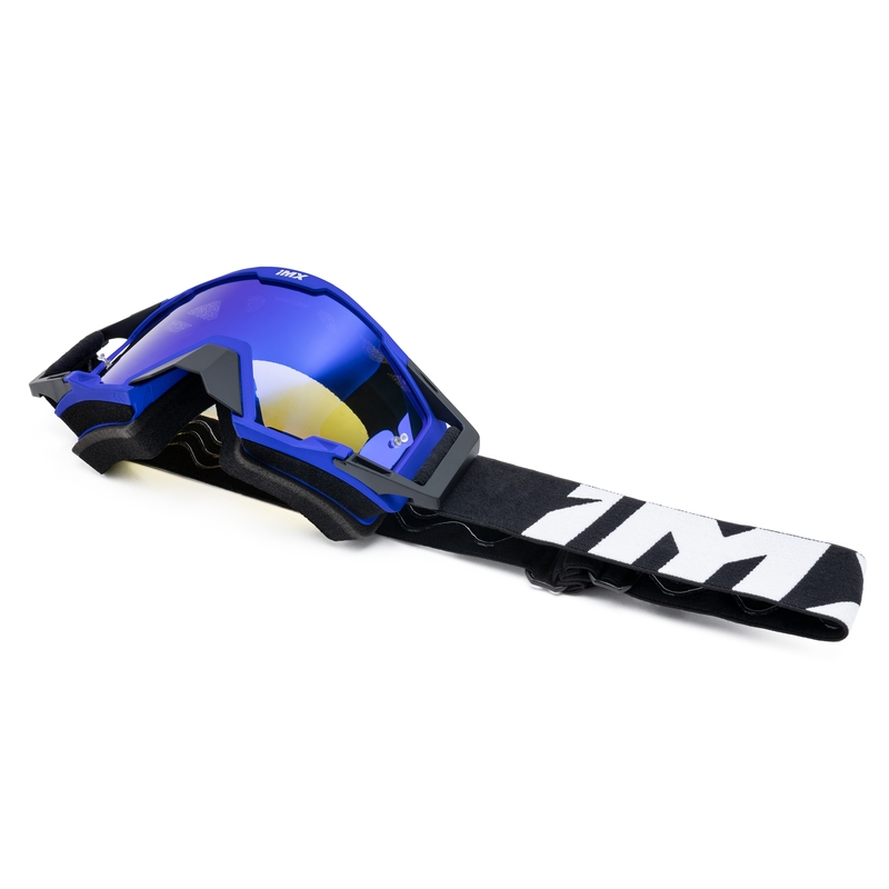 Gafas de motocross iMX Sand negro-azul con plexiglás de iridio