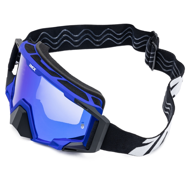 Gafas de motocross iMX Sand negro-azul con plexiglás de iridio