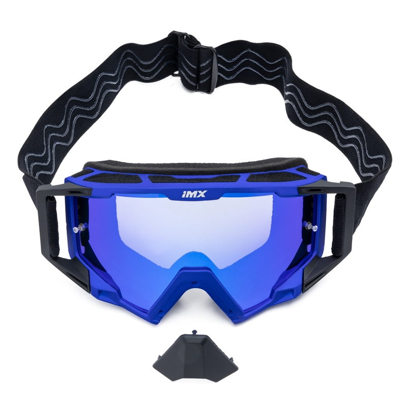 Gafas de motocross iMX Sand negro-azul con plexiglás de iridio