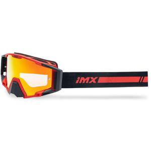Gafas de motocross iMX Sand negro-rojo con plexiglás de iridio rojo