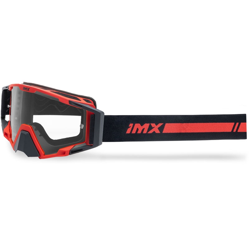 Gafas de motocross iMX Sand negro-rojo con plexiglás de iridio rojo