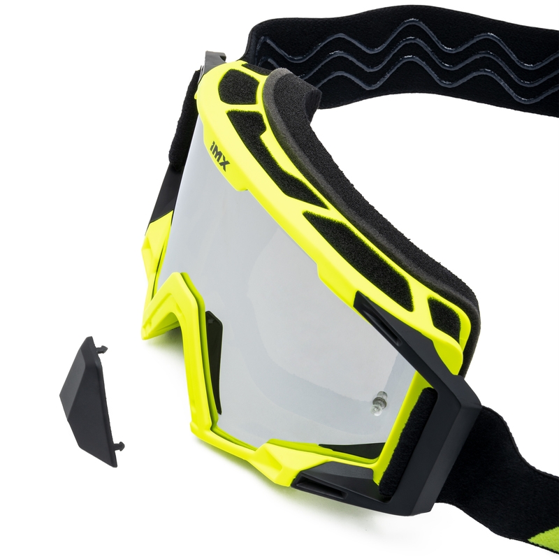 Gafas de motocross iMX Sand amarillo-negro con plexiglás de iridio