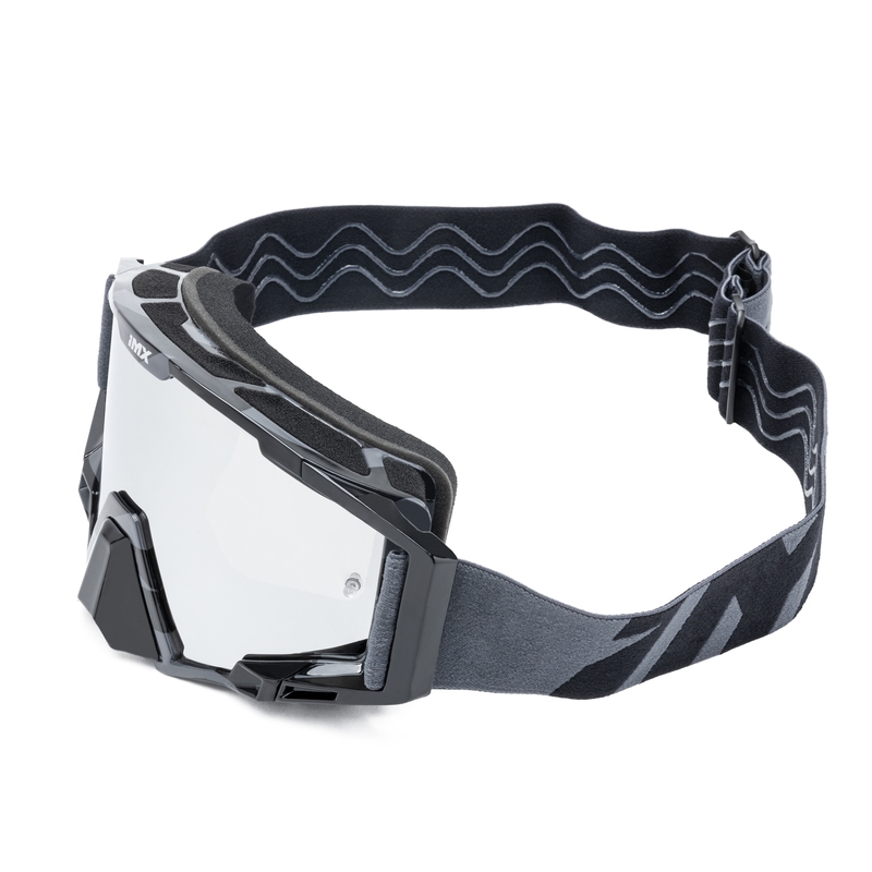 Gafas de motocross iMX Gris arena-negro con plexiglás de iridio