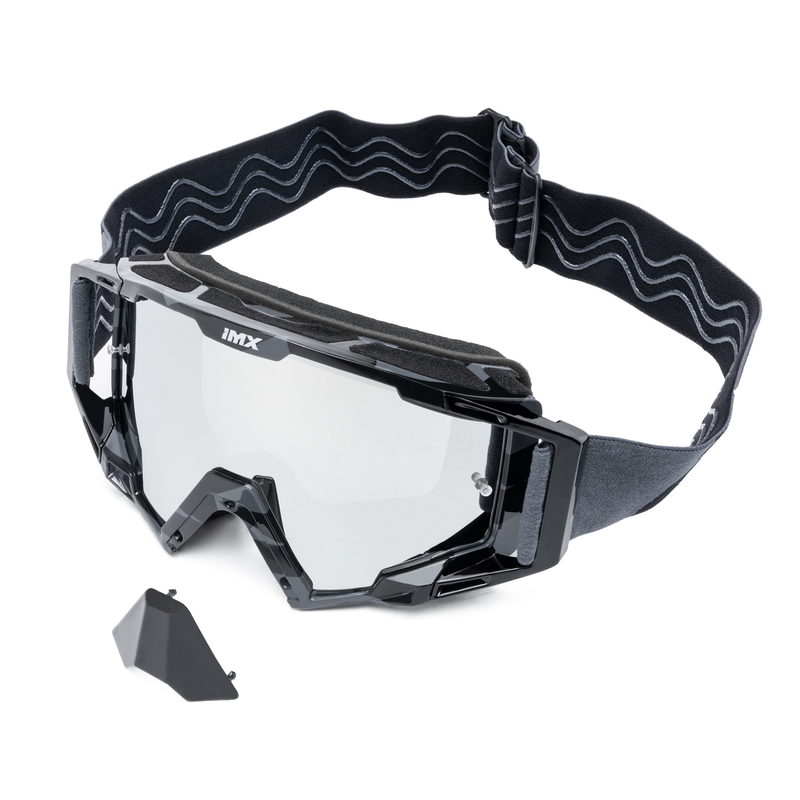 Gafas de motocross iMX Gris arena-negro con plexiglás de iridio
