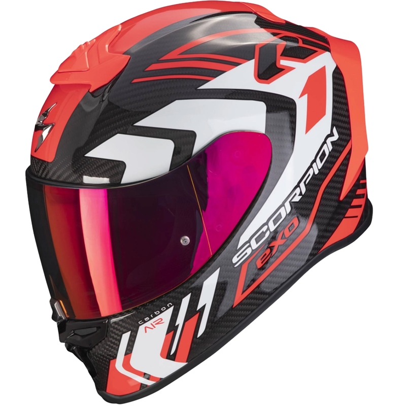 Casco integral Scorpion EXO-R1 EVO Carbon Air Supra negro-rojo