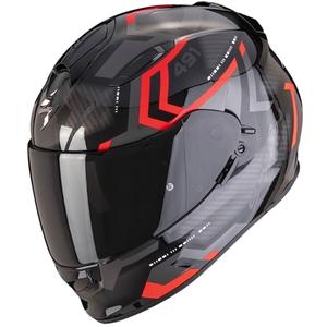 Casco integral de moto SCORPION EXO-491 SPIN negro-rojo en oferta liquidación