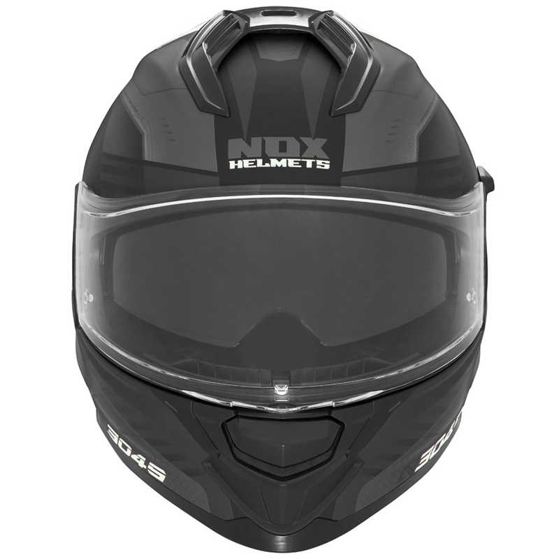 Casco integral de moto NOX N304S CARVER negro mate-blanco