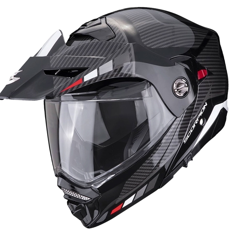 Casco de moto SCORPION ADX-2 CAMINO negro-plata-rojo liquidación