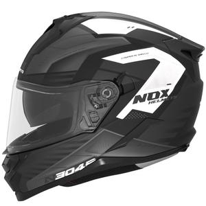Casco integral de moto NOX N304S CARVER negro mate-blanco