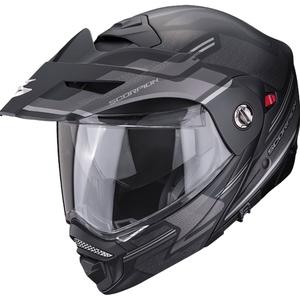 Casco de moto SCORPION ADX-2 CARRERA negro-plata mate