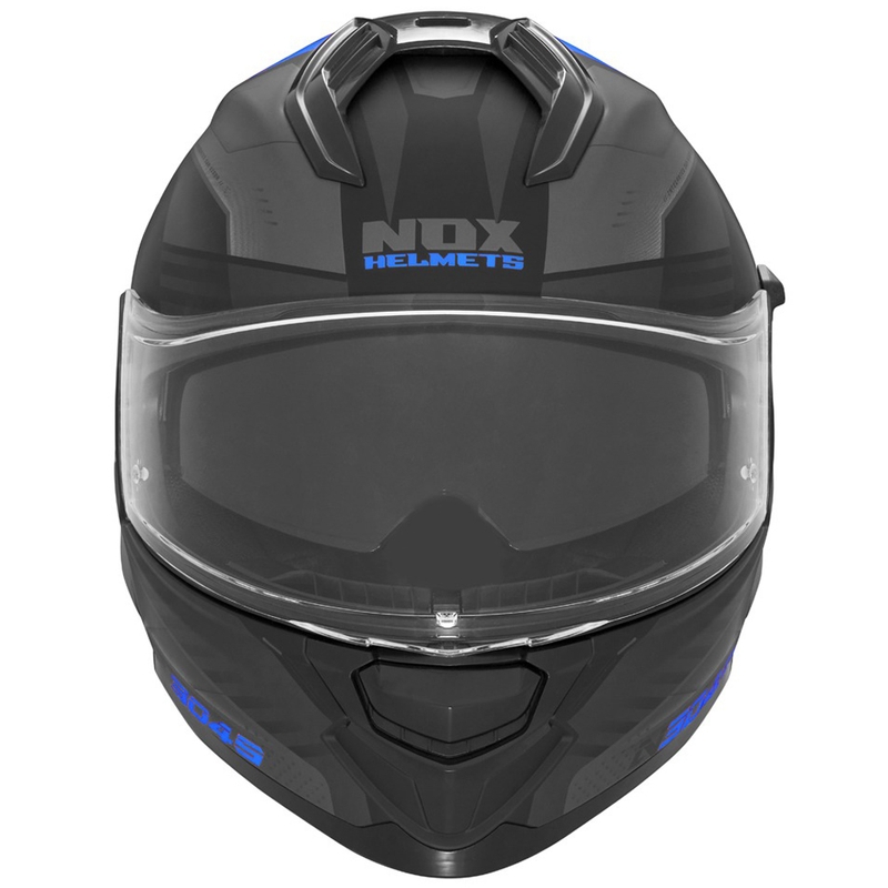 Casco integral de moto NOX N304S CARVER negro mate-azul