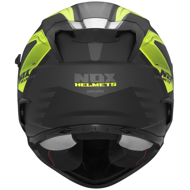 Casco integral de moto NOX N304S CARVER negro mate-amarillo