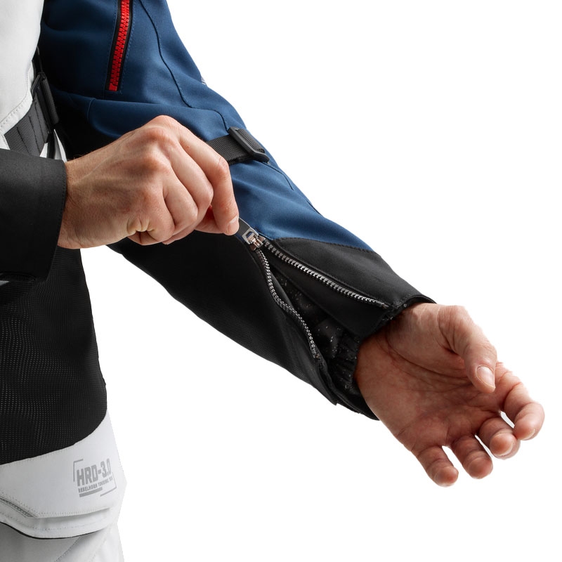 Chaqueta de moto Rebelhorn Hardy 3.0 azul-gris-rojo