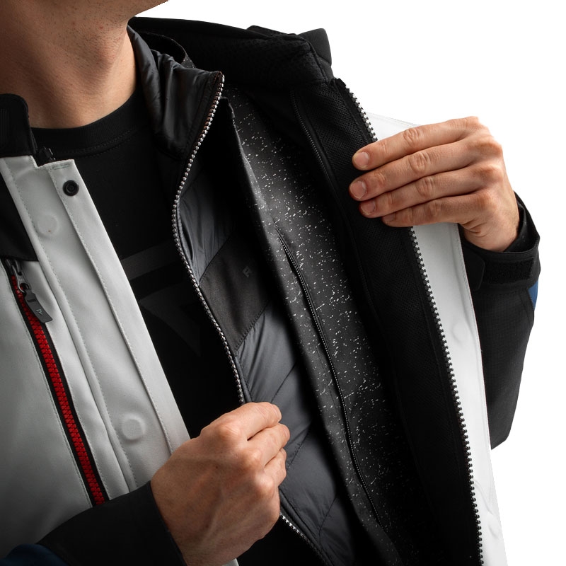 Chaqueta de moto Rebelhorn Hardy 3.0 azul-gris-rojo