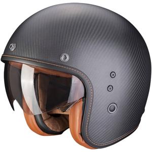 Casco abierto Scorpion Belfast Evo Carbono Negro Mate
