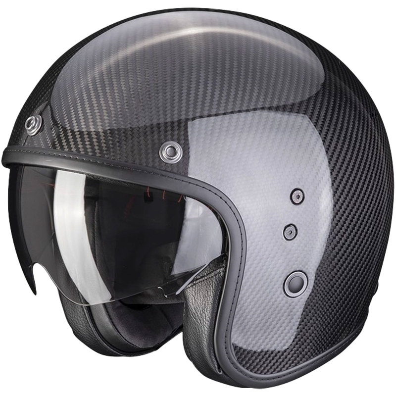 Casco abierto Scorpion Belfast Evo Carbon Negro