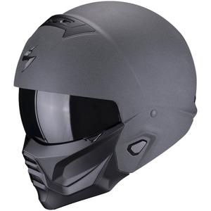 Casco abierto con máscara Scorpion EXO-COMBAT II Sólido grafito gris oscuro
