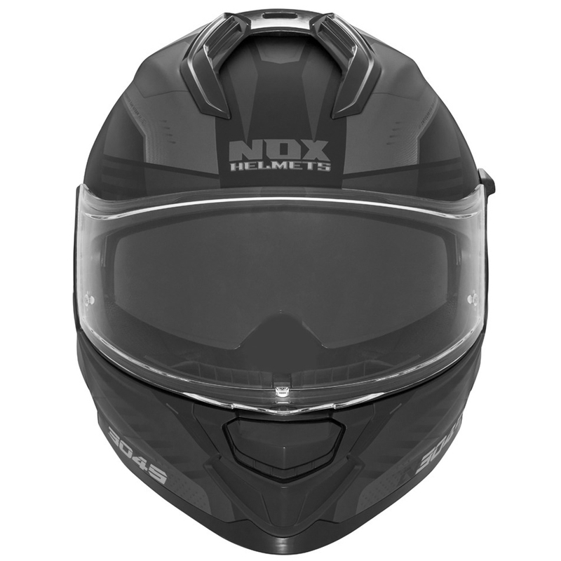 Casco integral de moto NOX N304S CARVER negro mate-titanio