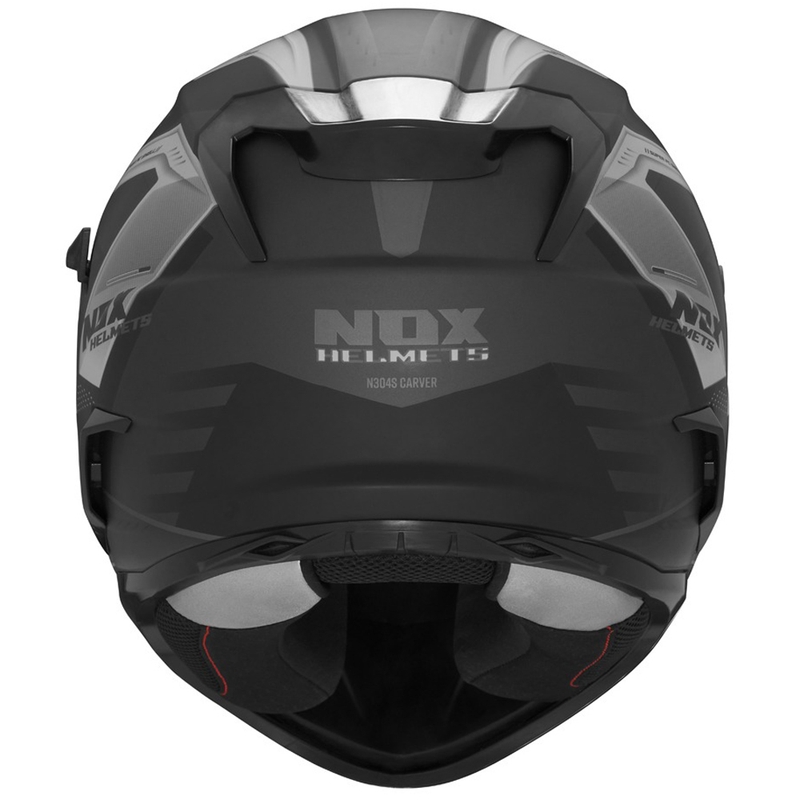 Casco integral de moto NOX N304S CARVER negro mate-titanio