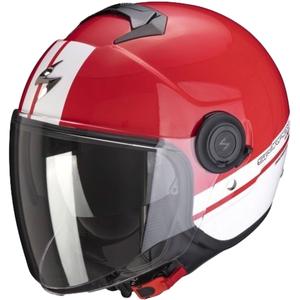 Casco de moto SCORPION EXO-CITY STRADA rojo y blanco