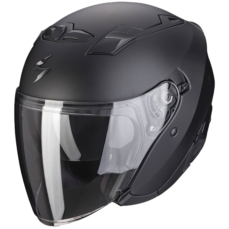 Casco de moto abierto SCORPION EXO-230 Sólido negro mate