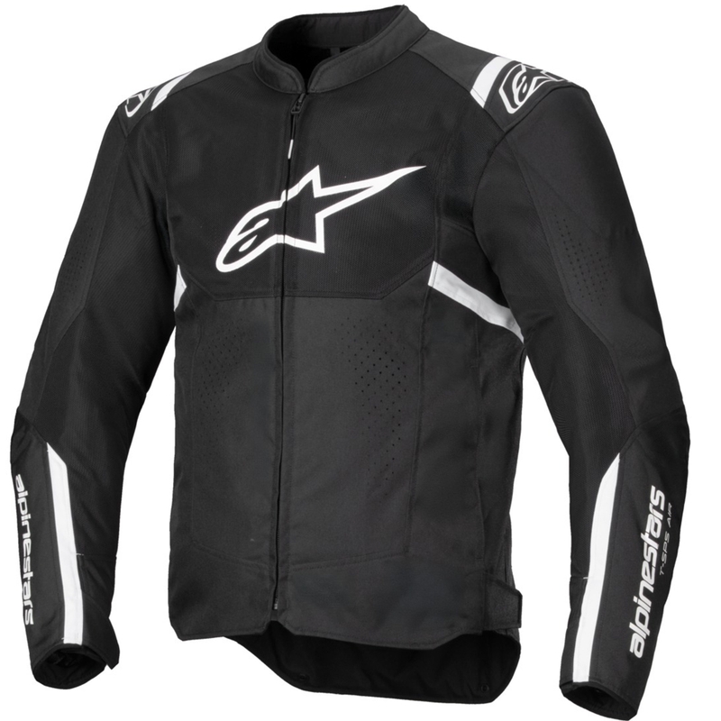 Chaqueta de moto Alpinestars T-SPS Air V2 negra y blanca