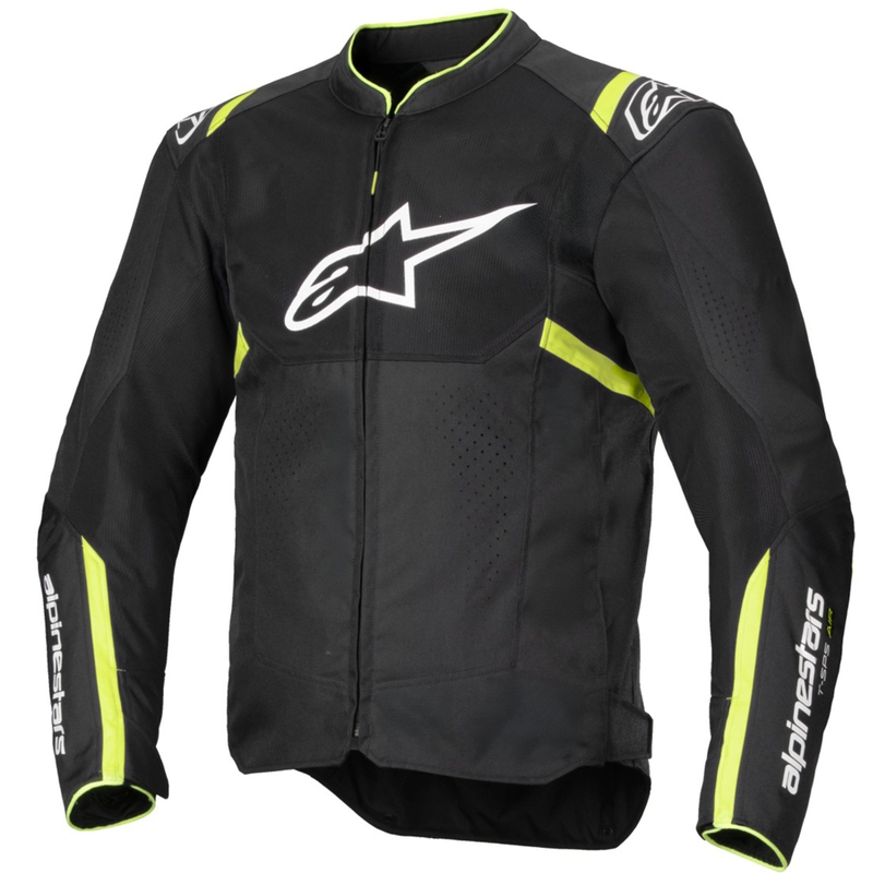 Chaqueta de moto Alpinestars T-SPS Air V2 negro-amarillo fluorescente